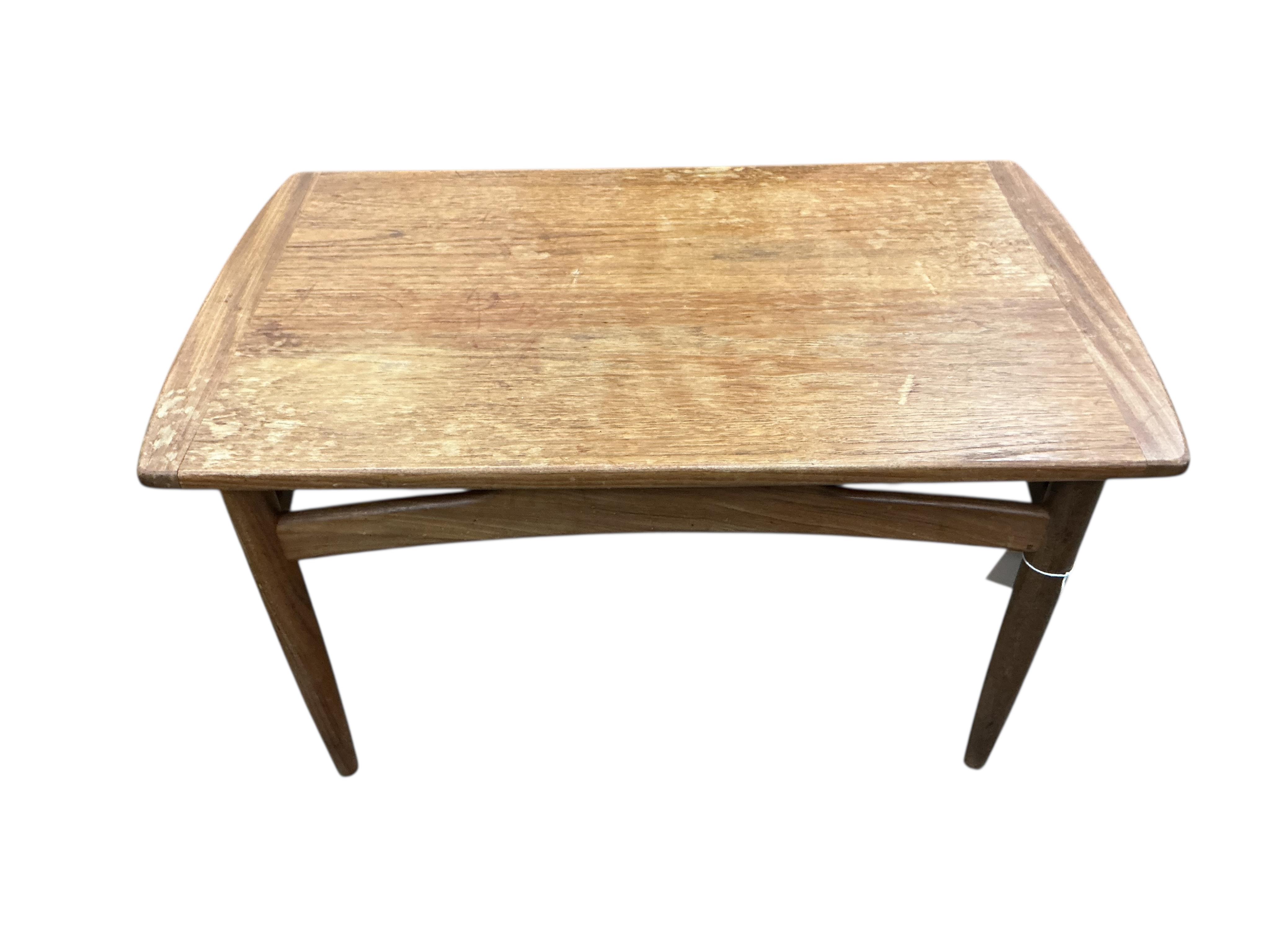 A pair of mid century G Plan rectangular teak coffee tables, width 81cm, depth 49cm, height 44cm